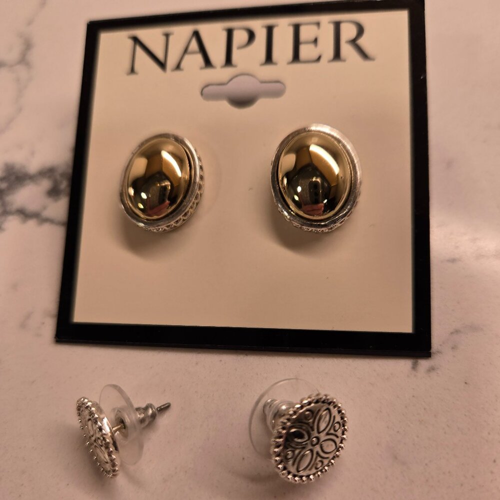 Napier pierced earrings. NWT